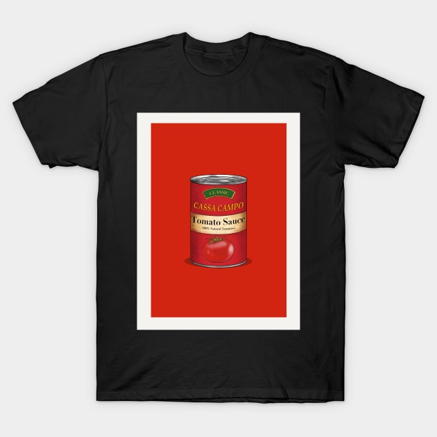 Spaghetti tomato sauce kitchen print T-Shirt by Holailustra